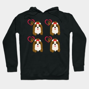 shih tzu dog pattern Hoodie